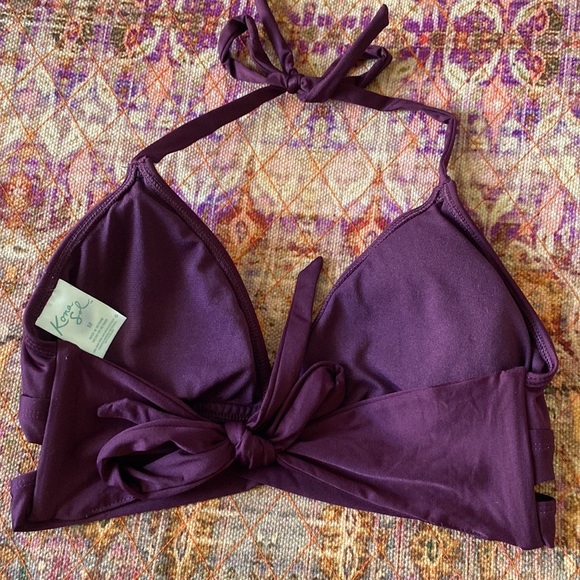 Kona Sol,wrap bikini swimwear/swimsuit top, in purple,padded removable c… - Picture 5 of 7
